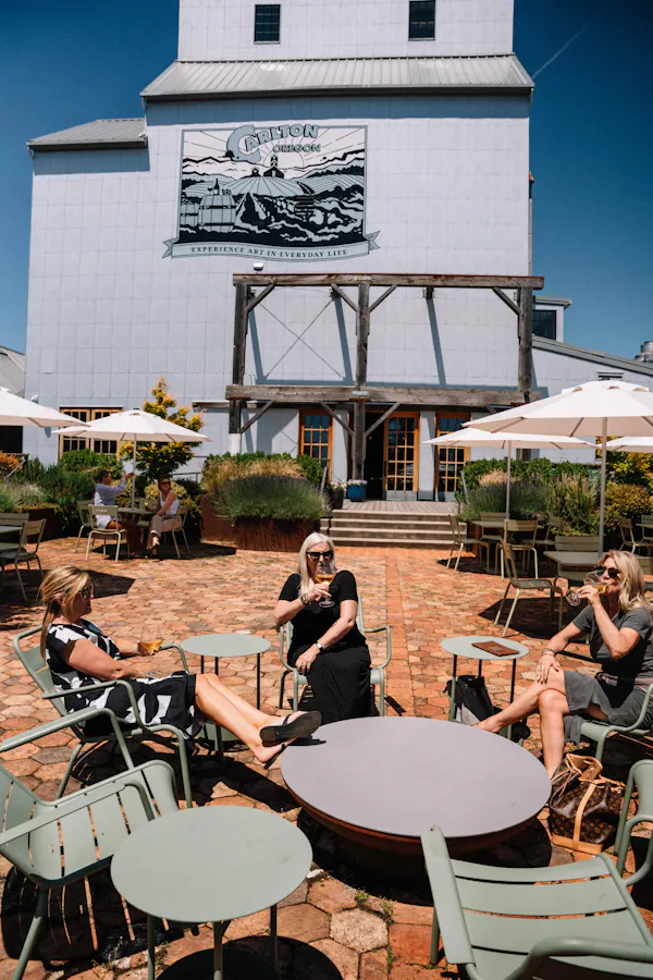 sky, building, table, plant, chair, shade