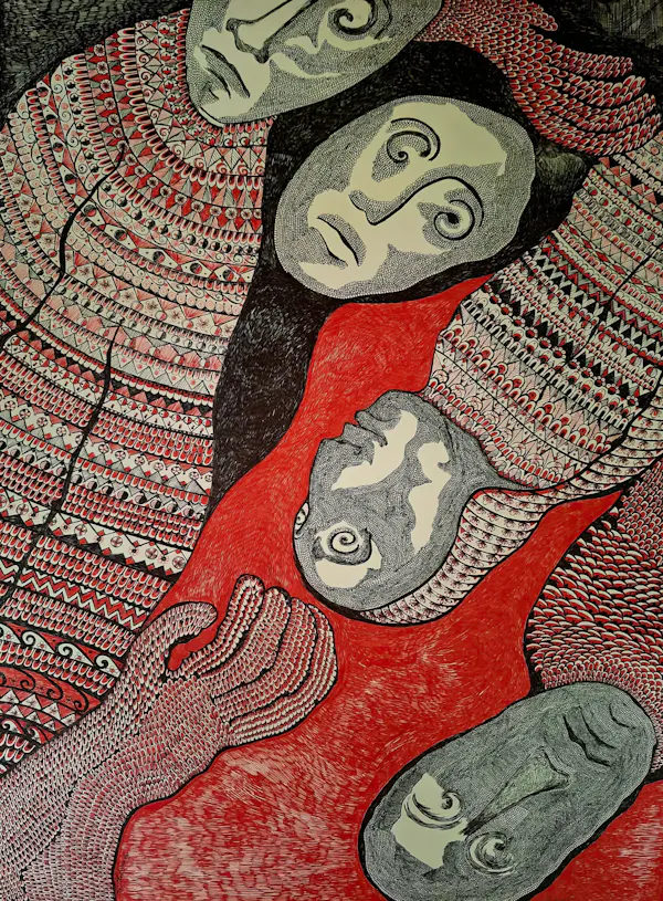 red, art, visual arts, illustration, painting, creative arts