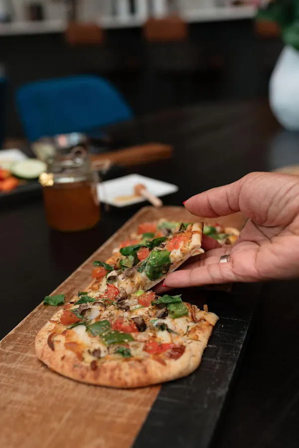 food, pizza, tableware, ingredient, fast food, cooking