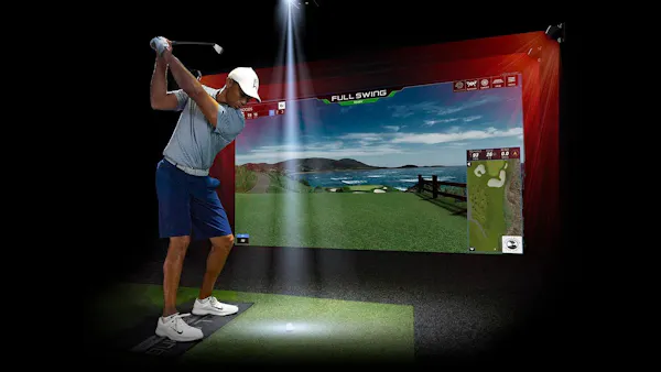 golf equipment, individual sport, golfer, ball game, display device, professional golfer