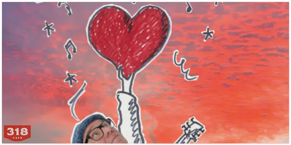 red, heart, illustration, valentine's day, handwriting, heart