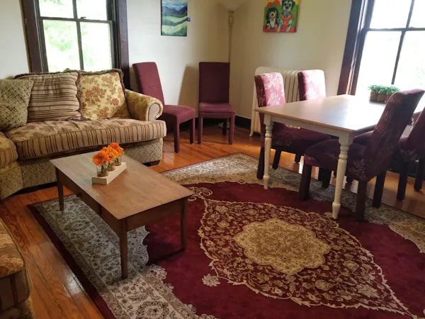 furniture, flooring, floor, wood, textile, table