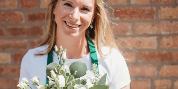 smile, happiness, facial expression, floristry, flower bouquet, cut flowers