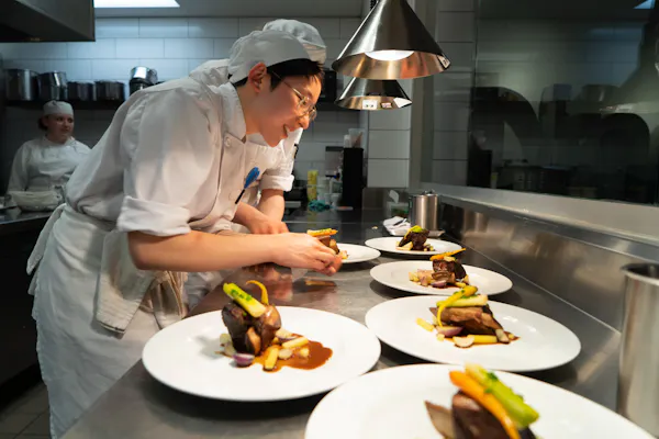 food, chef, cook, cooking, uniform, tableware