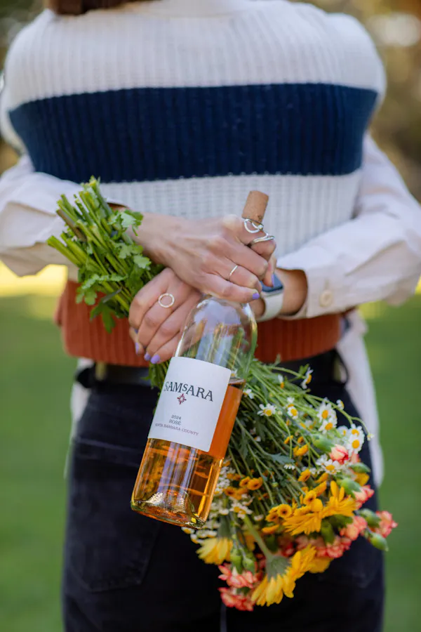 bottle, alcoholic drink, glass bottle, flower bouquet, liquor, alcohol