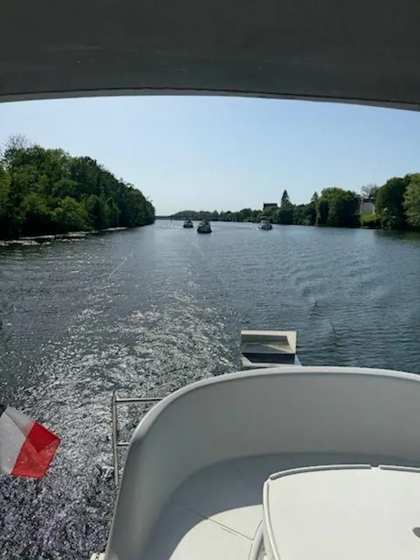 boat, watercraft, waterway, channel, cloud, lake