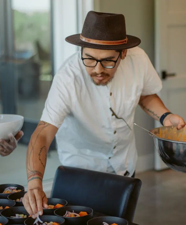 hat, tableware, headgear, food, facial hair, beard