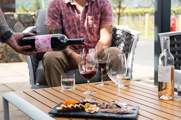 food, tableware, table, drinkware, stemware, wine