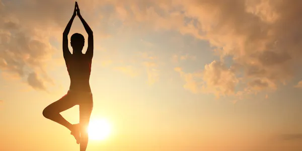 physical fitness, exercise, yoga, happiness, people in nature, sunset