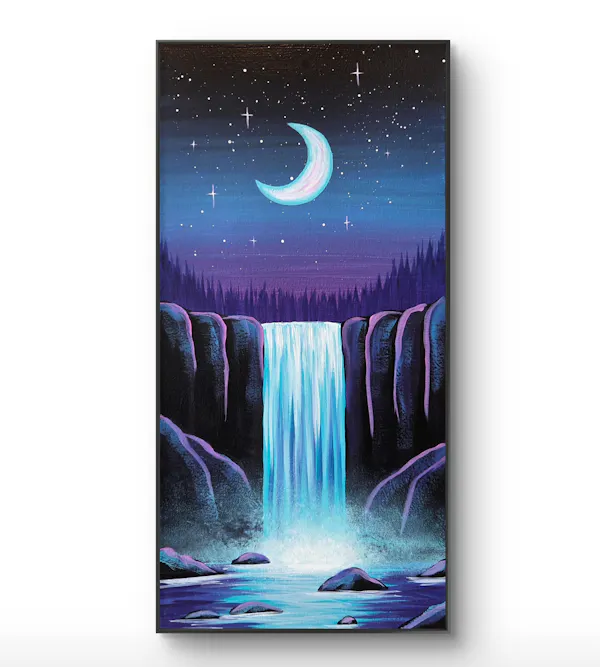 moonlight, astronomical object, moon, paint