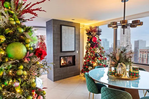 christmas decoration, christmas tree, furniture, christmas ornament, christmas day, lighting