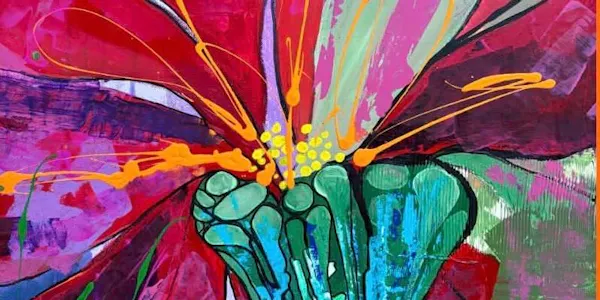 red, yellow, art, visual arts, art paint, orange