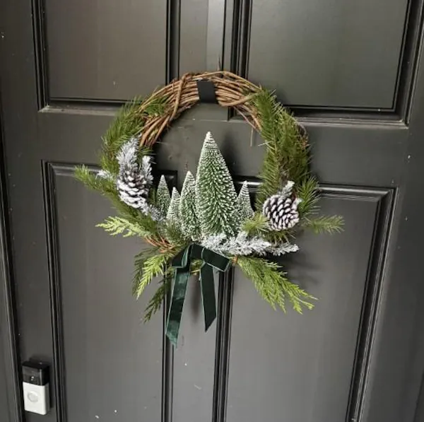 wreath, twig, natural material, conifers