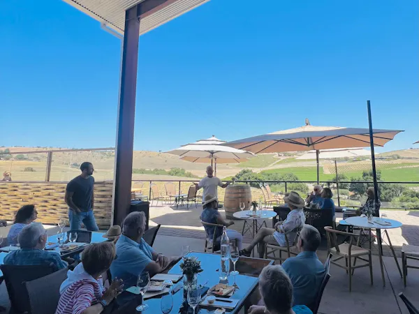 furniture, chair, shade, outdoor furniture, outdoor table, restaurant