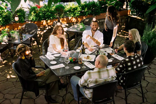 furniture, table, chair, sitting, outdoor furniture, outdoor table