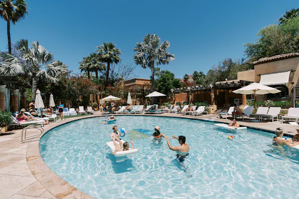 swimming pool, water, outdoor furniture, umbrella, resort, sunlounger