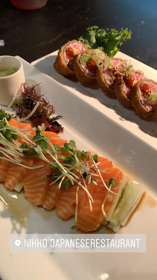 food, tableware, ingredient, sushi, culinary arts, garnish