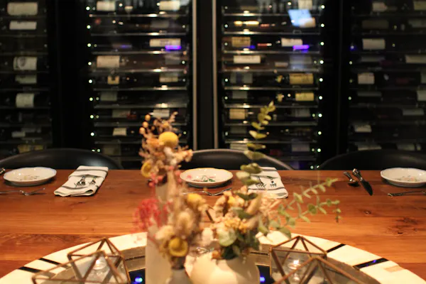 furniture, lighting, glass, restaurant, wine cellar, chair