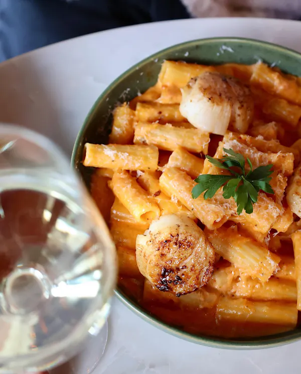 food, ingredient, tableware, rigatoni, penne, pasta