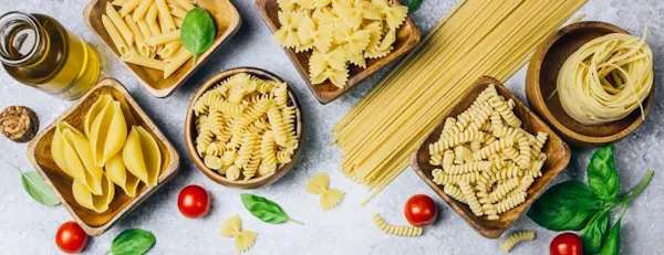 food, pasta, ingredient, tableware, penne, rotini