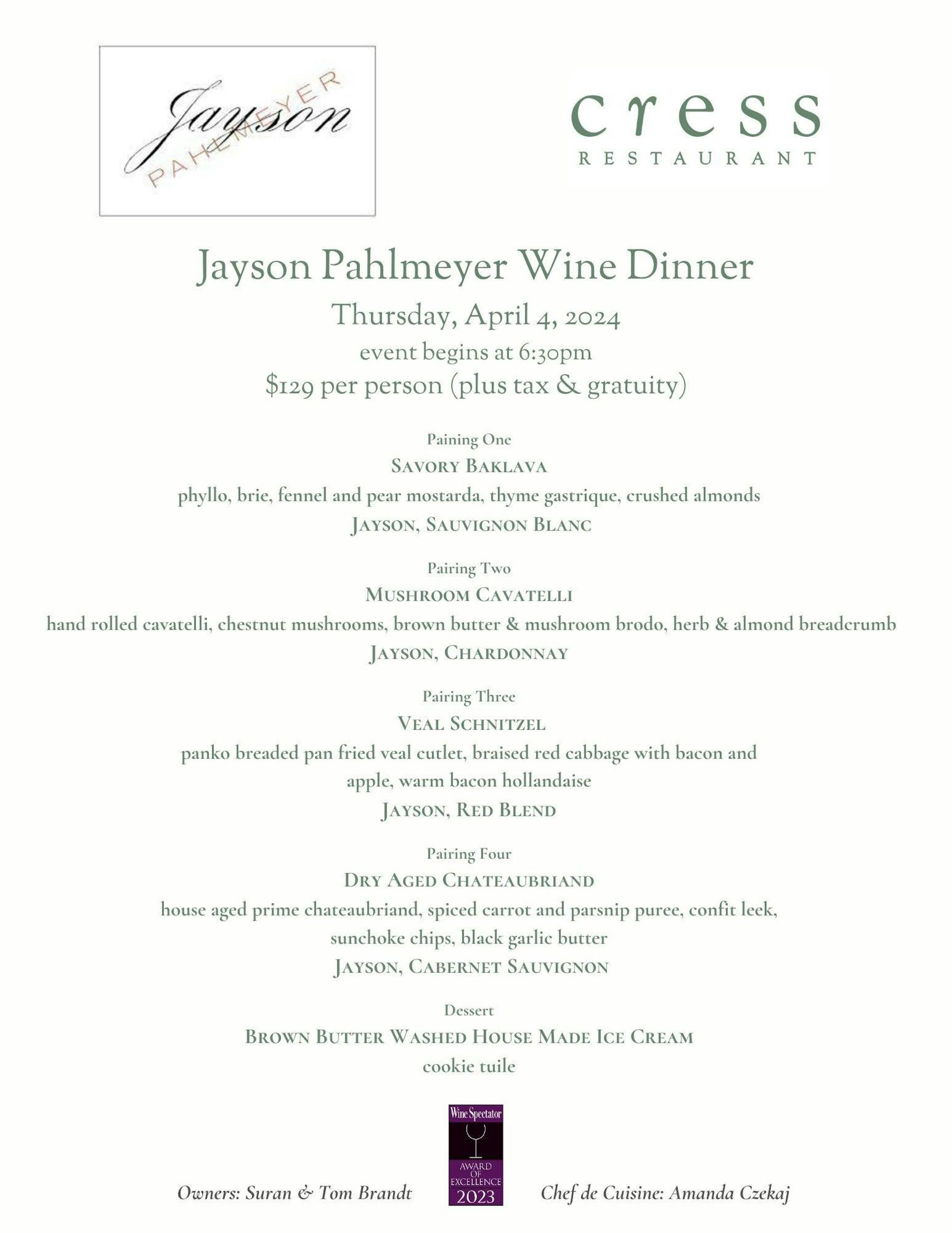 Cress Restaurant DeLand, FL Tock