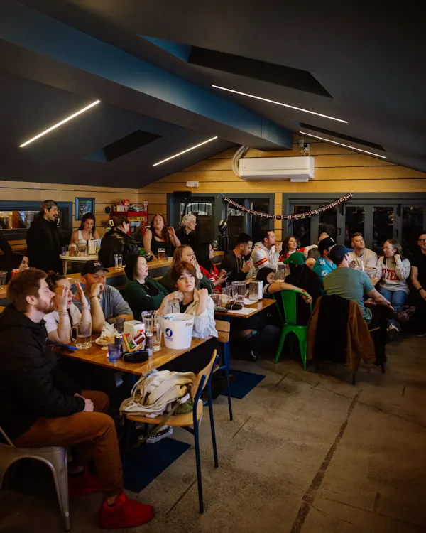 furniture, table, chair, ceiling, restaurant, customer