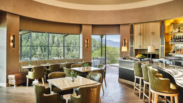 furniture, ceiling, table, resort, chair, flooring