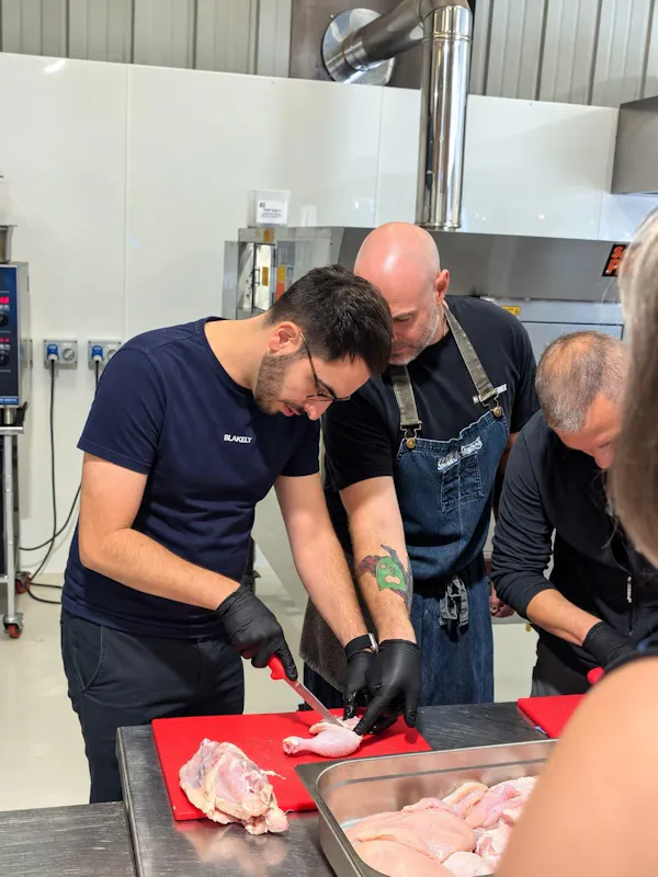 apron, cook, meat, cooking