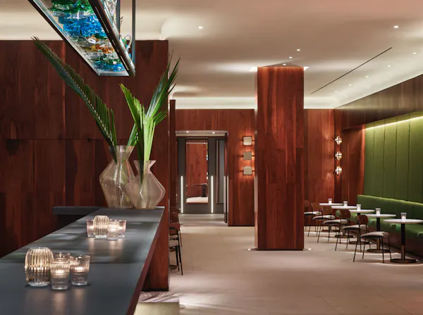 furniture, table, flooring, chair, restaurant, wood stain