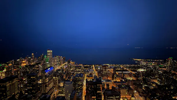 city, skyscraper, urban area, metropolitan area, night, high-rise building