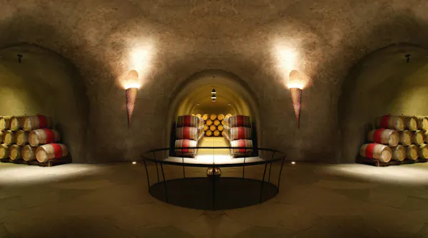 lighting, winery, barrel, wine cellar, design
