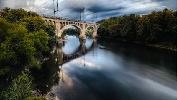 bridge, water, watercourse, waterway, arch, channel