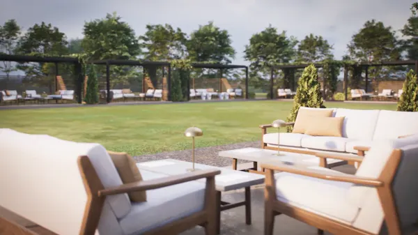 furniture, outdoor furniture, chair, land lot, shade, outdoor table