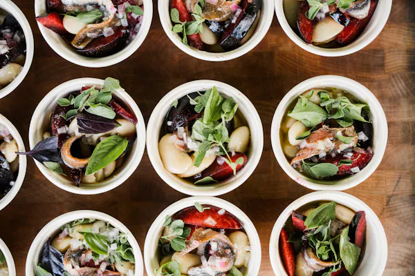 food, tableware, salad, ingredient, produce, bowl