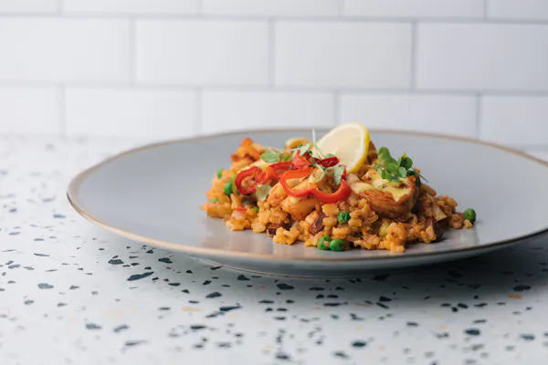 food, tableware, ingredient, rice, vegetable, fruit