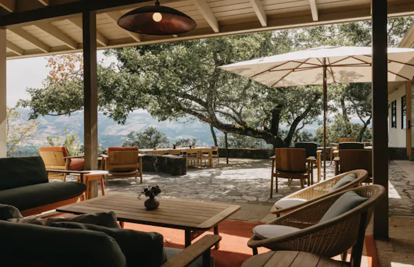 furniture, outdoor furniture, chair, outdoor table, table, shade