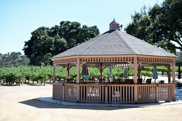 sky, plant, shade, tree, gazebo, wood