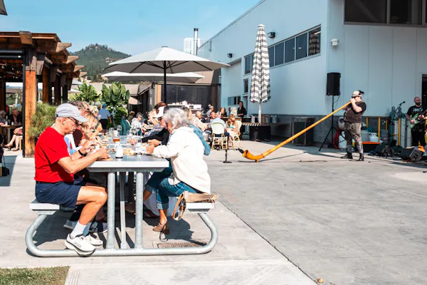 jeans, public space, furniture, leisure, umbrella, outdoor furniture
