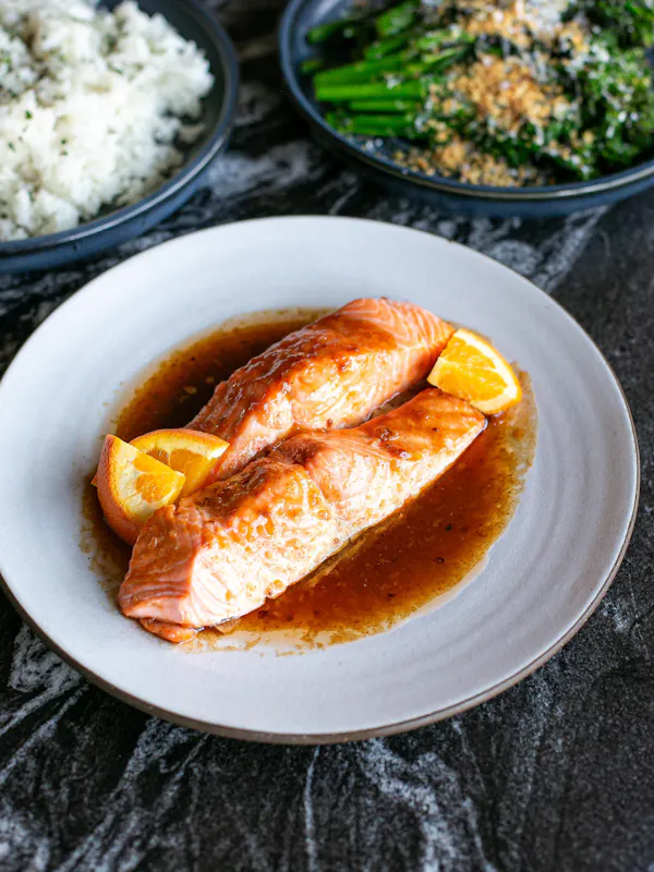 food, ingredient, tableware, citrus, cooking, salmon