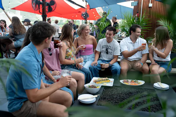 shorts, plant, food, sunglasses, tableware, leisure