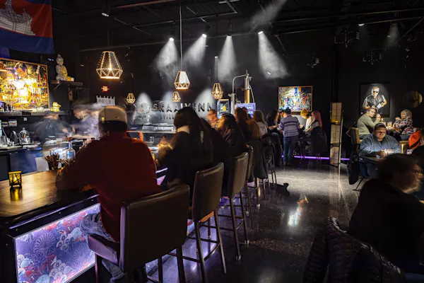 drinking establishment, chair, barware, building, table, event