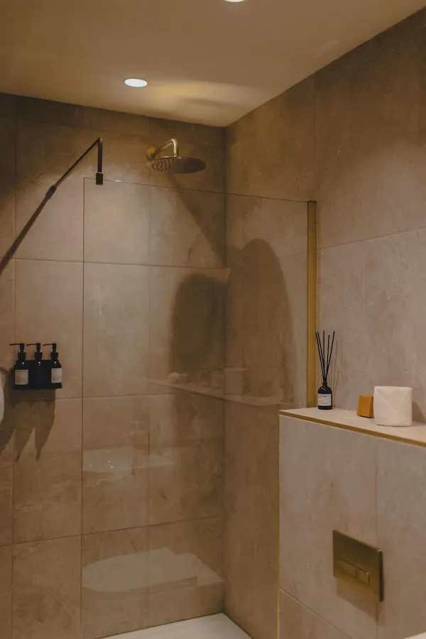 plumbing fixture, shower head, building, bathroom, shower, line