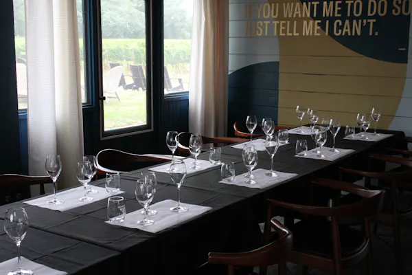 furniture, table, restaurant, chair, glass, barware