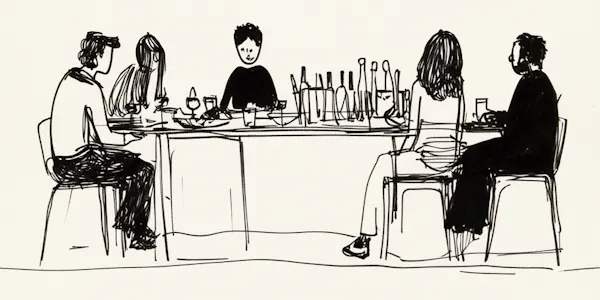 drinkware, sketch, conversation, line art