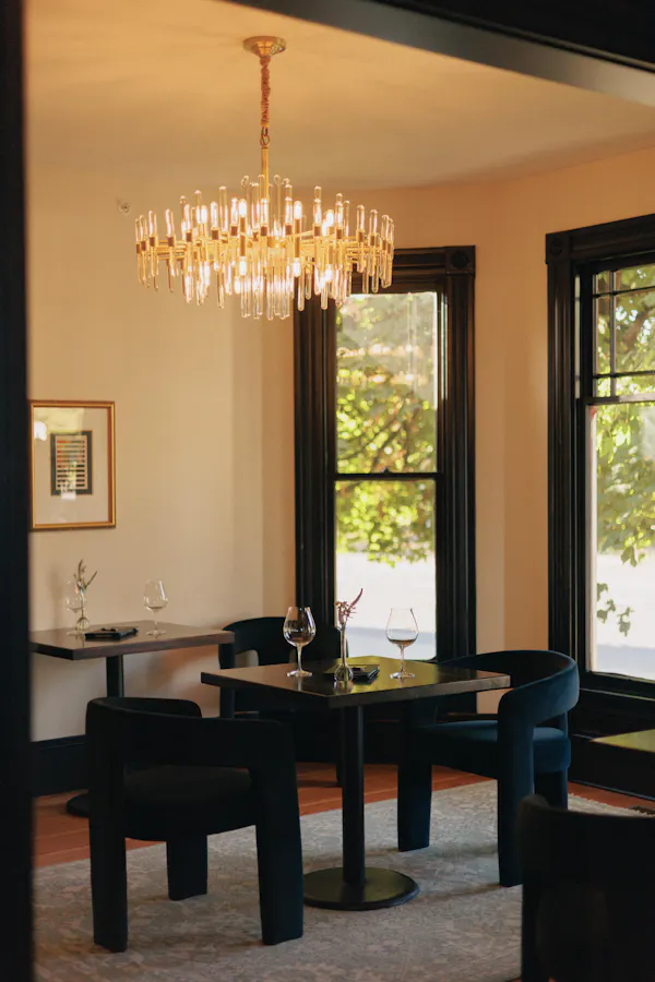 chandelier, light fixture, lighting, ceiling, furniture, brown