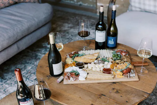 food, bottle, tableware, alcoholic drink, drinkware, table