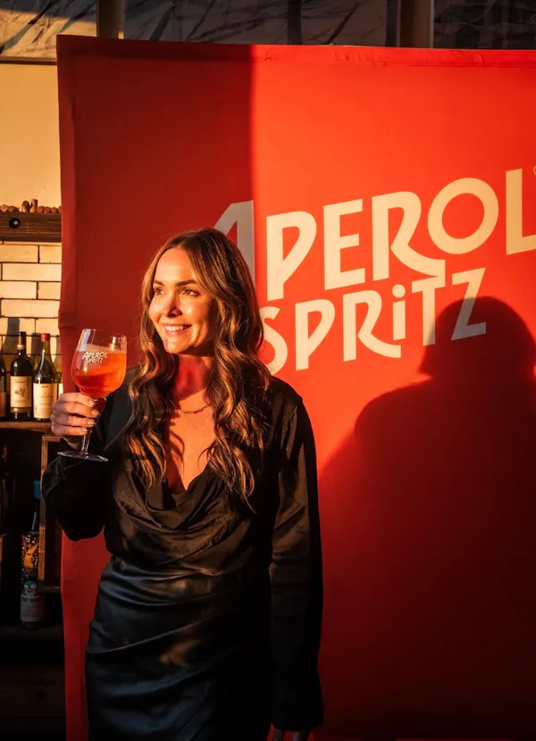 smile, facial expression, alcoholic drink, liquor, campari, advertising