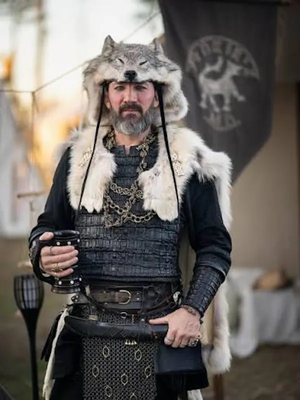 facial hair, beard, fur clothing, headgear, moustache, fur