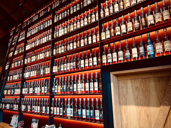 bottle, alcoholic drink, liquor store, liquor, shelf, alcohol