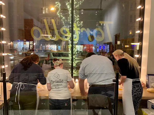 display window, building